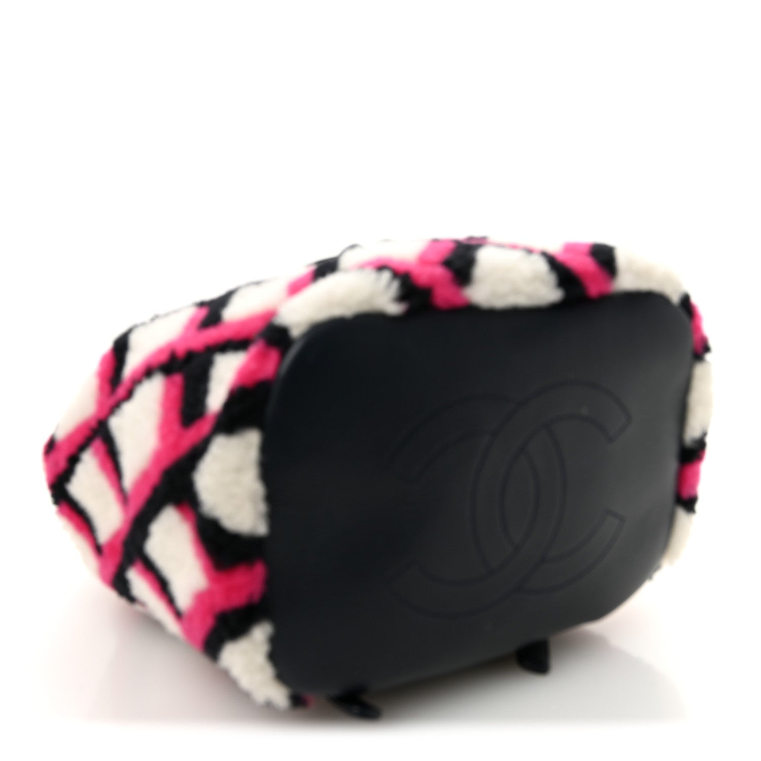 Chanel Lambskin Shearling Small Urban Spirit Backpack White Fuchsia Navy 4 of 10