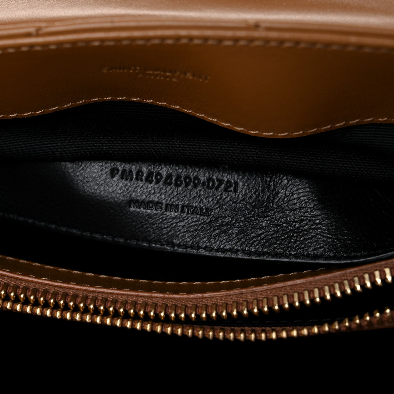 Saint Laurent Calfskin Y Quilted Monogram Small Loulou Chain Satchel Dark Natural 8 of 11