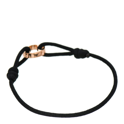 Louis Vuitton 18K Pink Gold Empreinte Adjustable Cord Bracelet Black 2 of 4