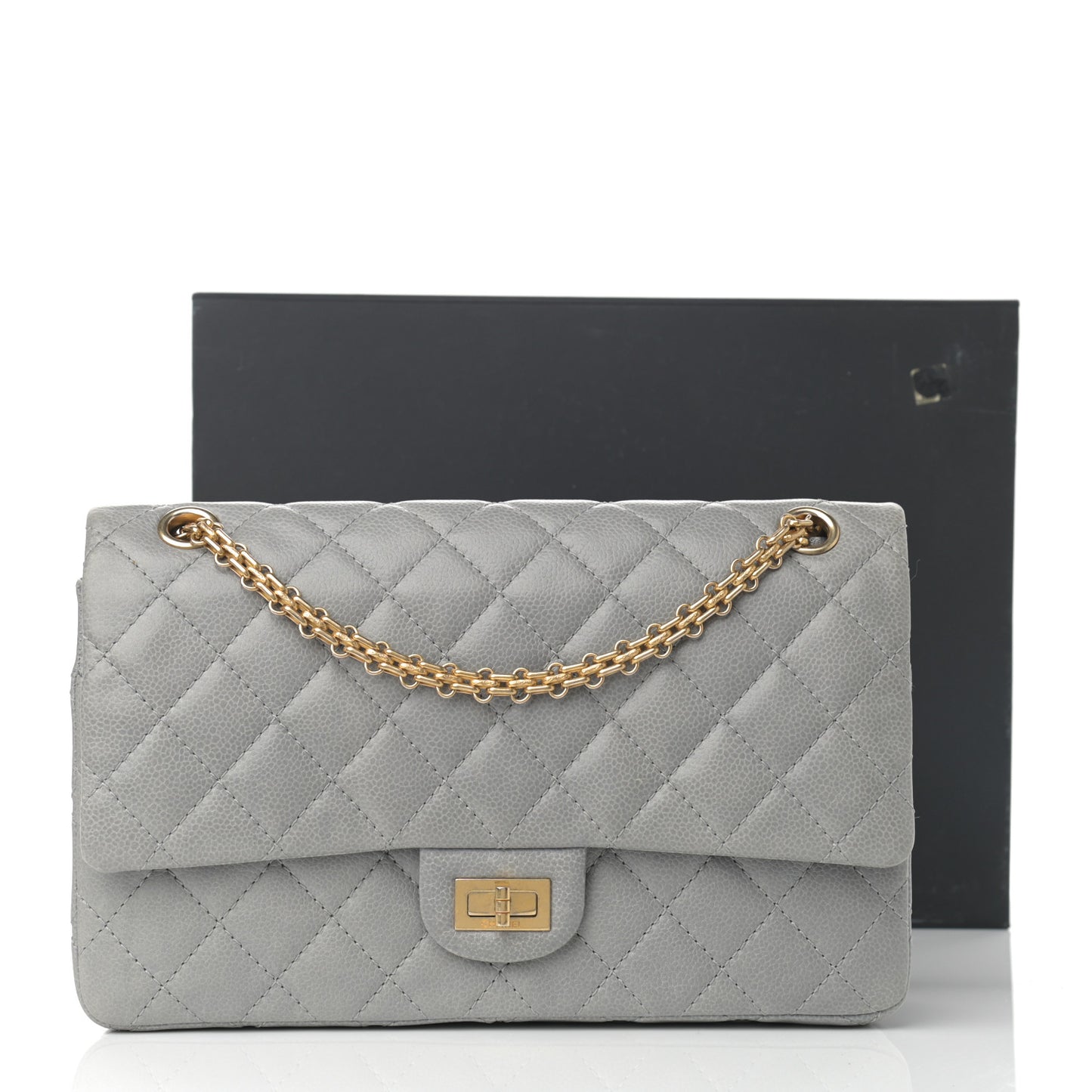 Caviar Quilted 2.55 Reissue 226 Flap Light Grey