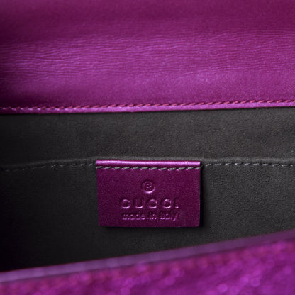 Gucci Galassia Small Padlock Shoulder Bag Fuxia 8 of 10