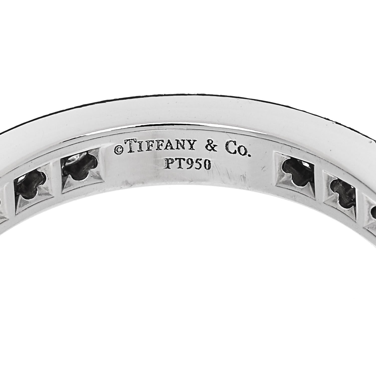 Tiffany Platinum Diamond Full Circle Wedding Band Ring 54 7 4 of 4