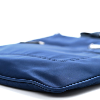 Prada Tessuto Nylon Saffiano Flat Messenger Bag Bluette 10 of 10
