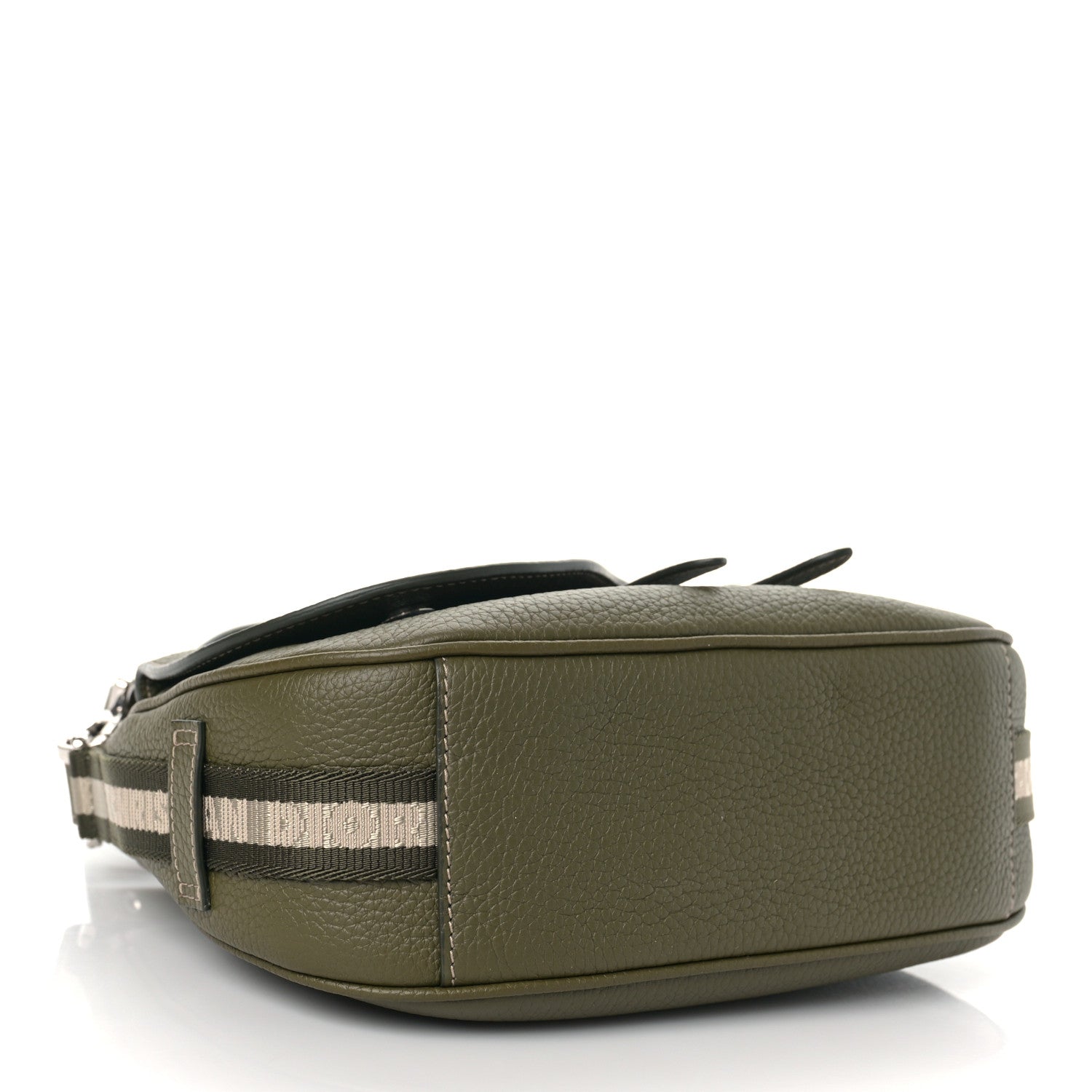 Christian Dior Grained Calfskin Mini Soft Saddle Bag Olive 3 of 8