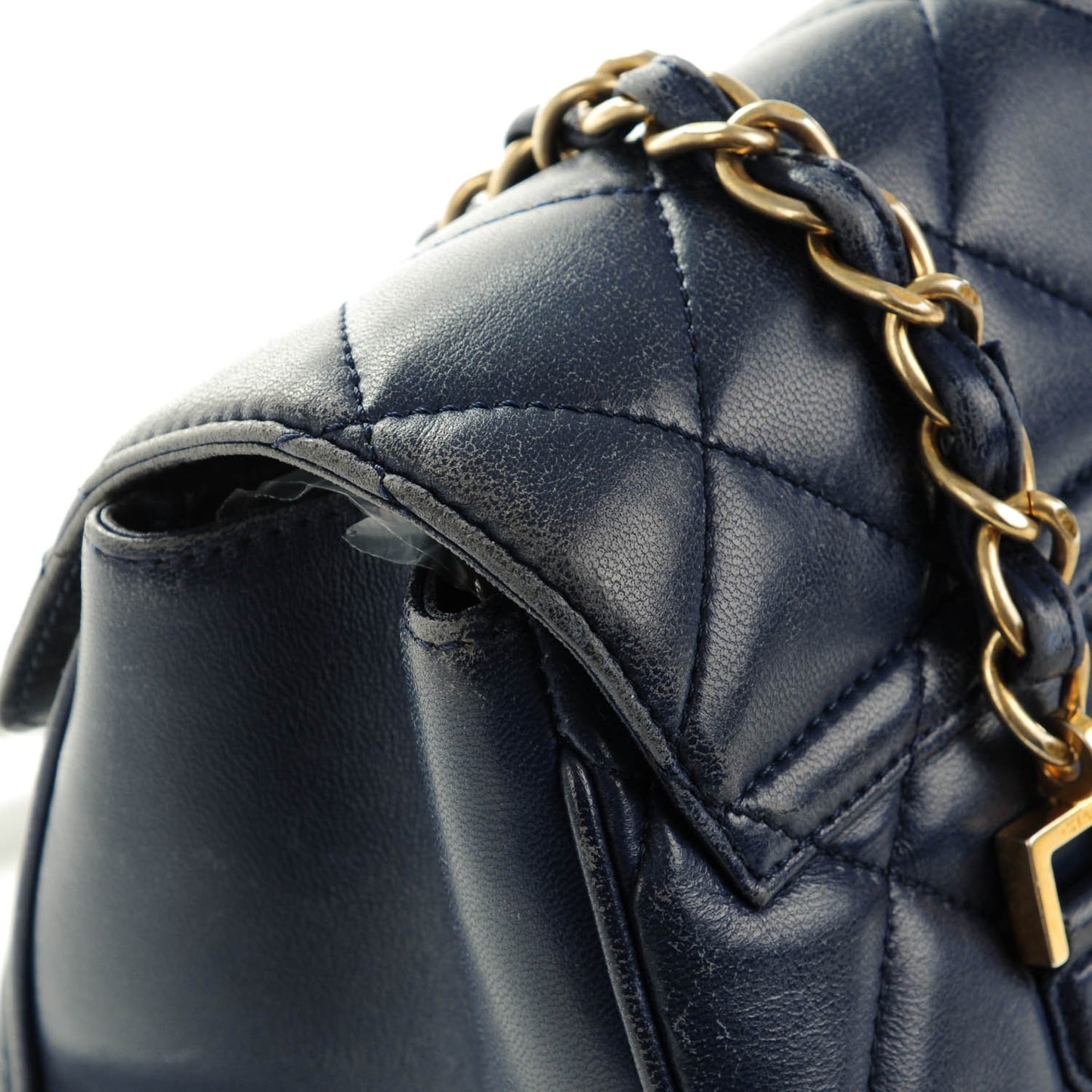 Lambskin Misia Camera Case Flap Navy Blue