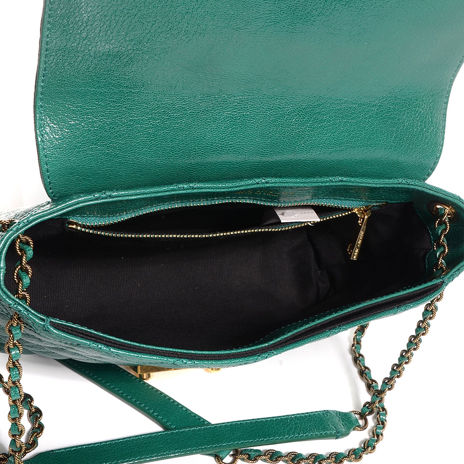 Marc Jacobs Lambskin Baroque Large Single Flap Emerald 5 of 8