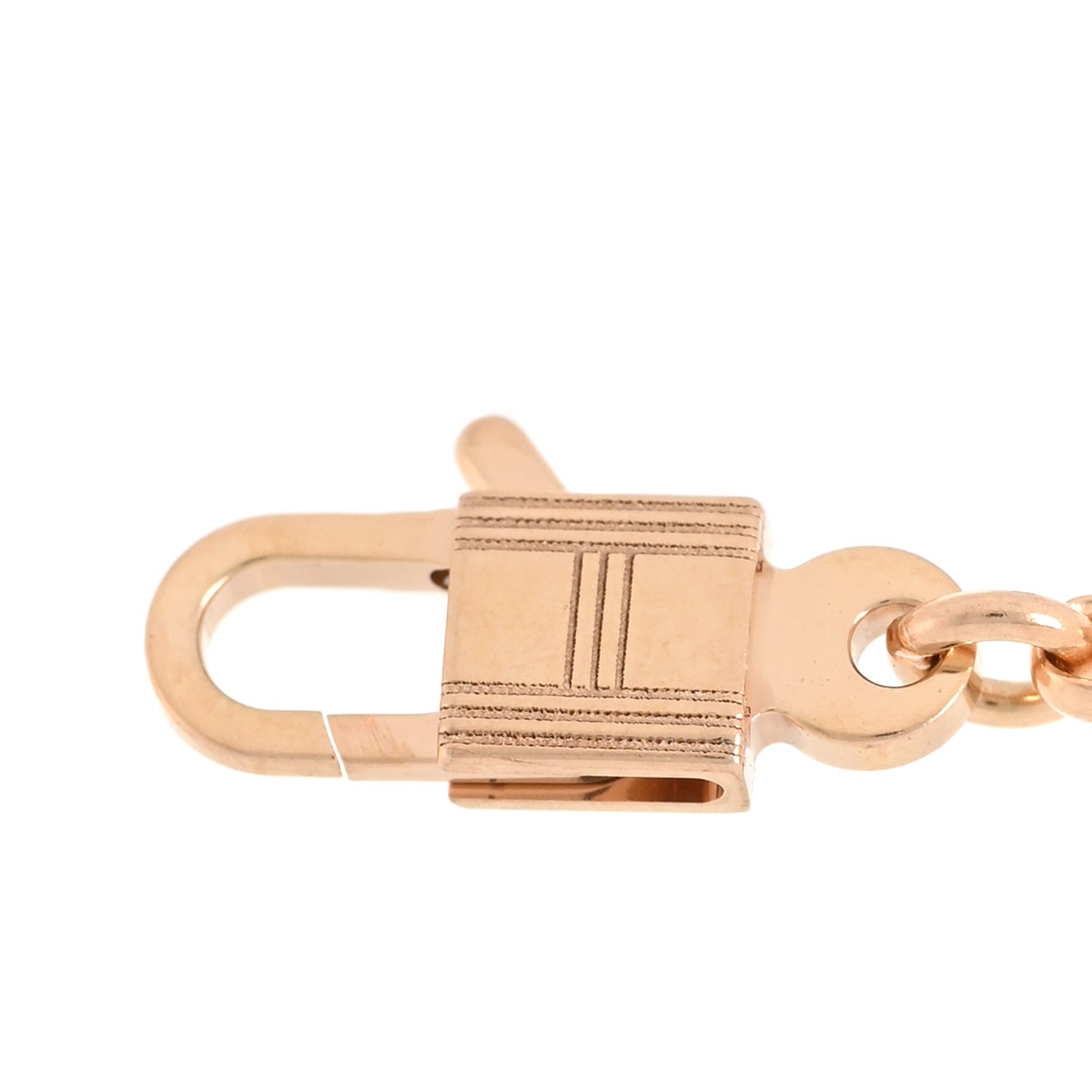 Hermes 18K Rose Gold PM Kelly Clochette Bracelet SH 3 of 4