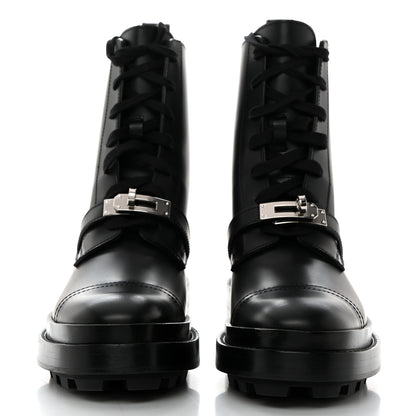 Hermes Glossed Calfskin Funk Ankle Boots 35 Black 2 of 9