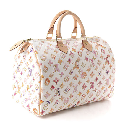 Louis Vuitton Watercolor Aquarelle Speedy 35 White 3 of 13