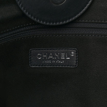 Chanel Shearling Large Deauville Tote Black 6 of 13