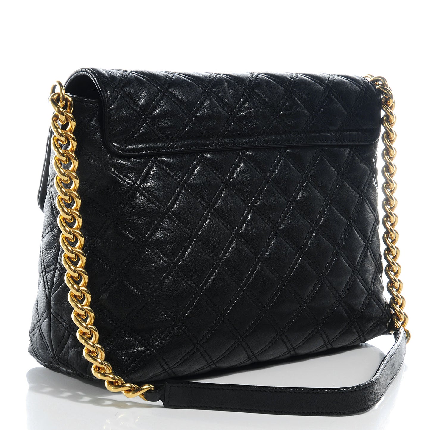 Leather Quilted The XL Single Flap Black