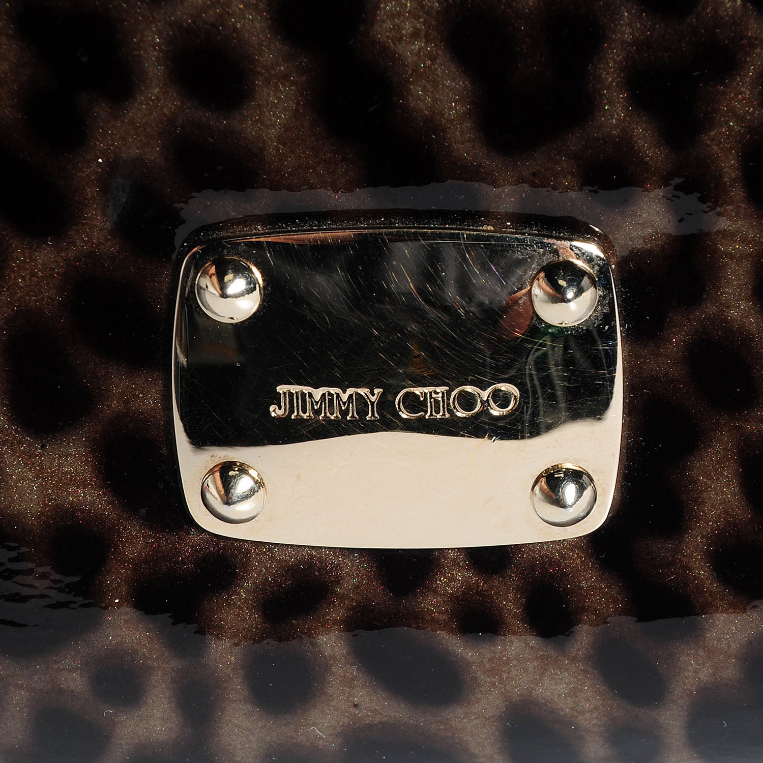 Jimmy Choo Patent Leopard Print Small Sky Hobo Grey 7 of 8