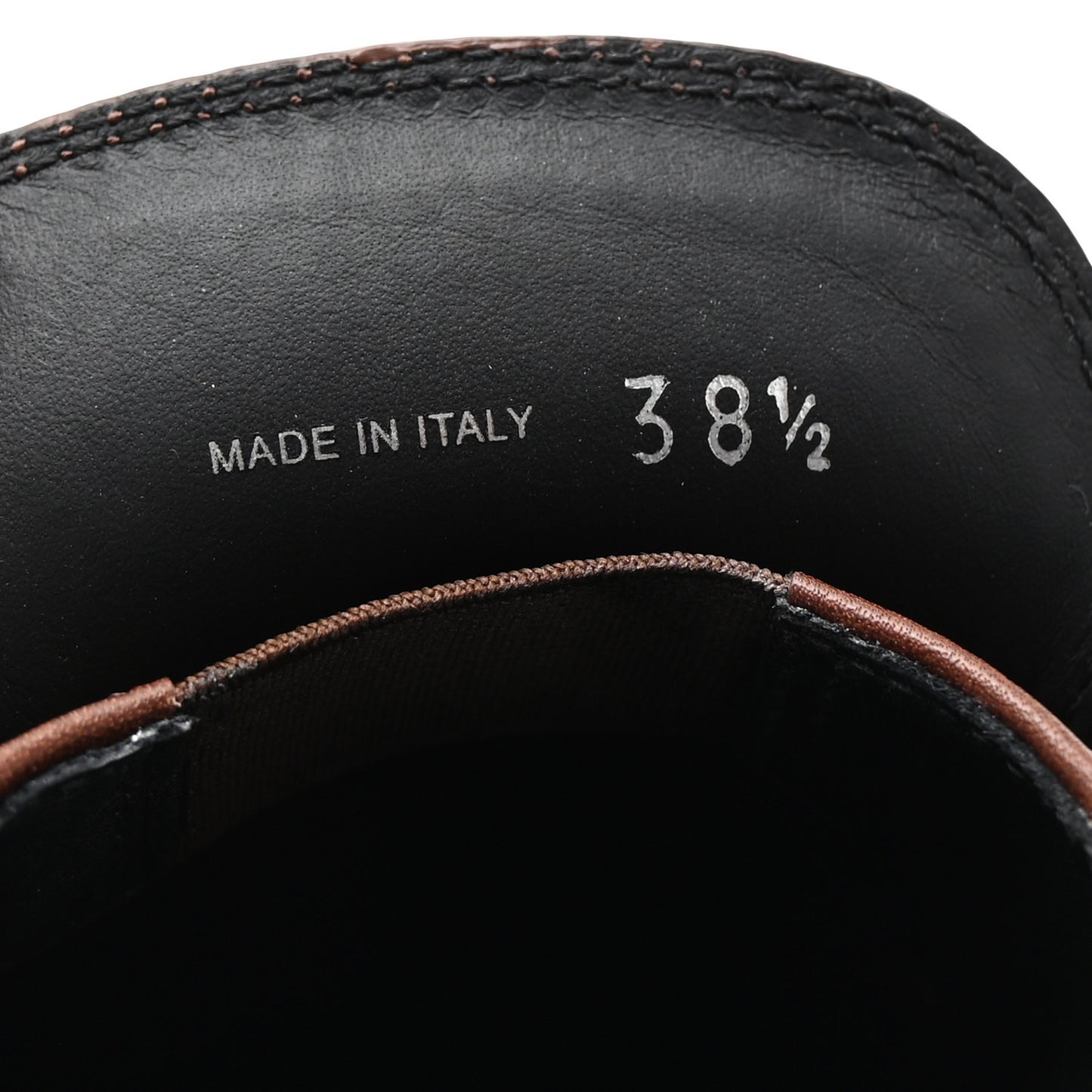 Spazzolato Fume Metal Triangle Logo 50mm Loafers 38.5 Cognac