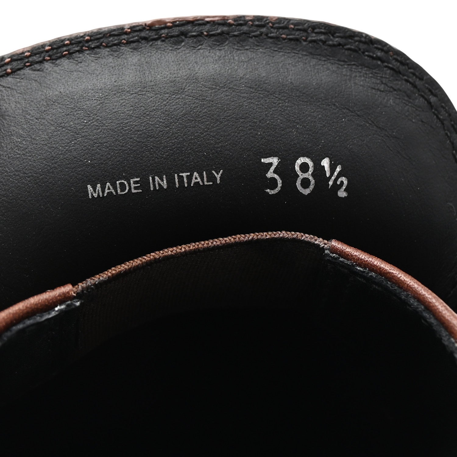 Prada Spazzolato Fume Metal Triangle Logo 50mm Loafers 38.5 Cognac 9 of 10