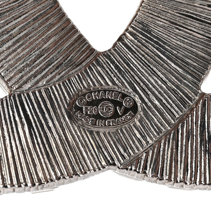 Chanel Baguette Crystal CC Brooch Silver 4 of 5