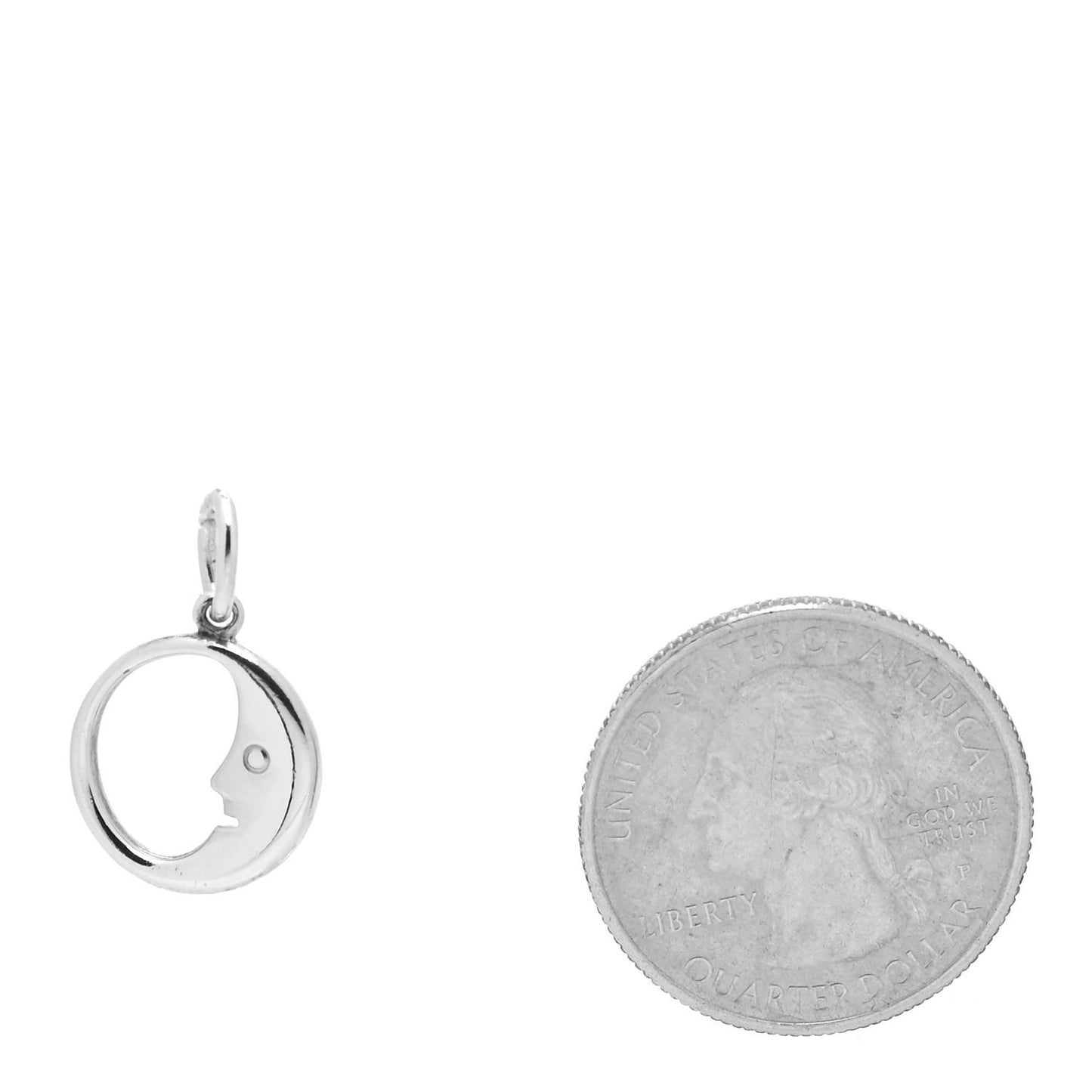 Sterling Silver Over the Moon Charm
