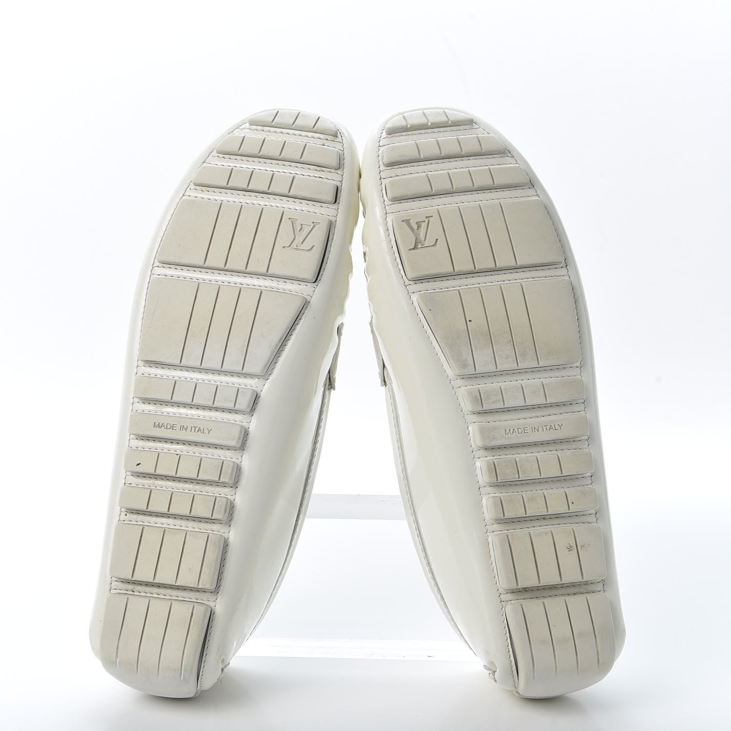 Louis Vuitton Patent Calfskin Oxford Loafers 37.5 White 5 of 9