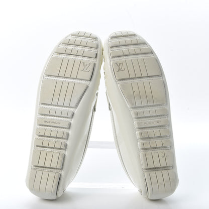 Louis Vuitton Patent Calfskin Oxford Loafers 37.5 White 5 of 9