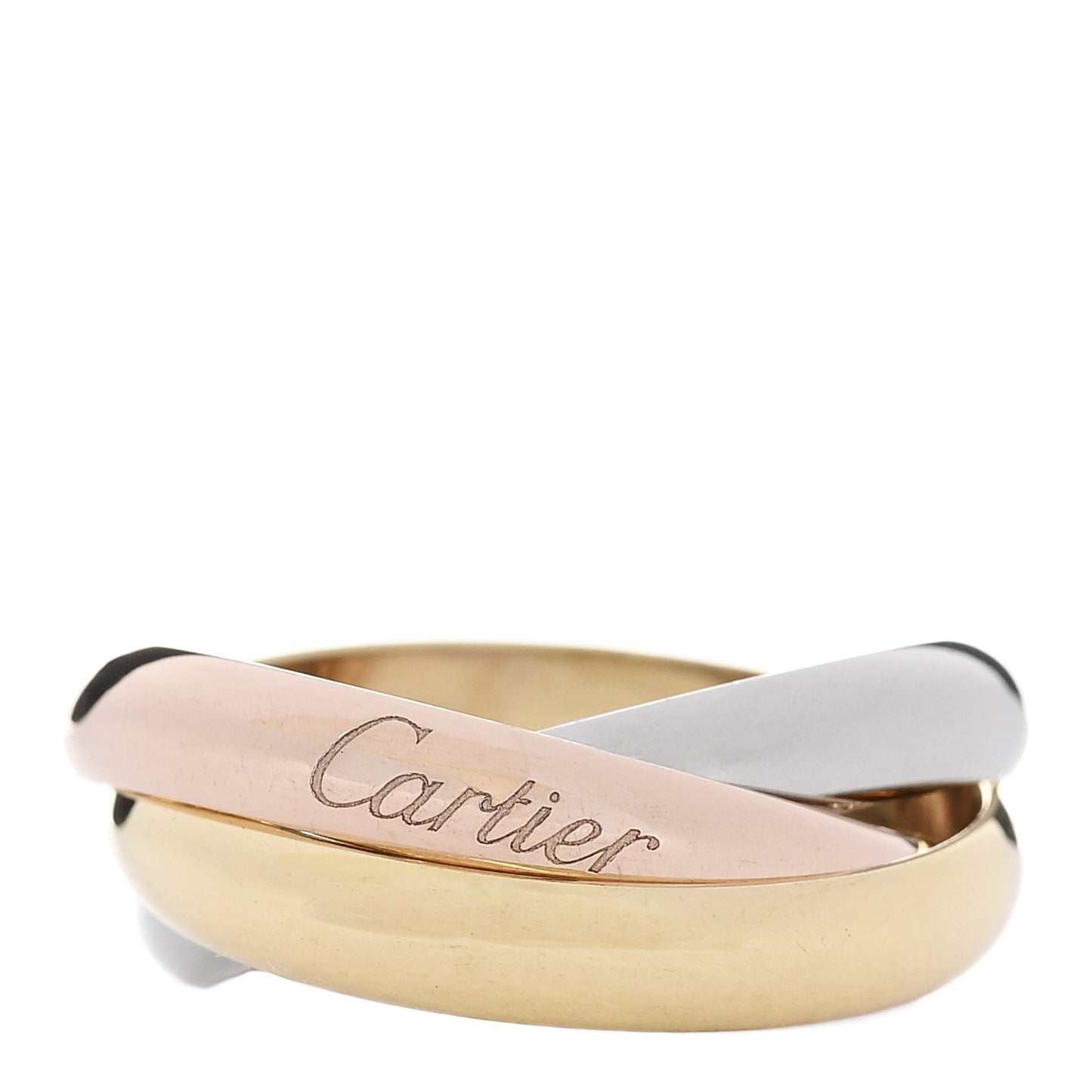 18K Pink Yellow White Gold Classic Trinity Ring 57 8