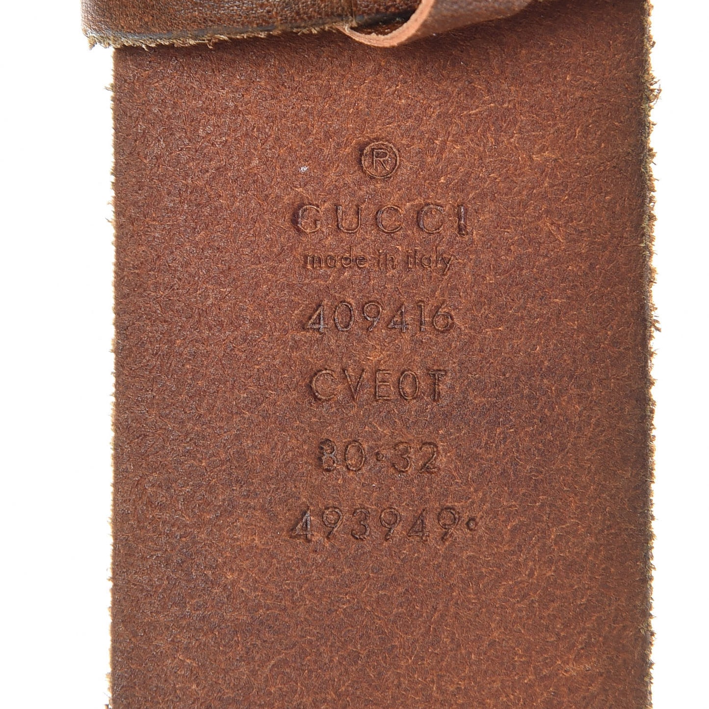 Faded Calfskin Double G 40mm Belt 80 32 Cuir