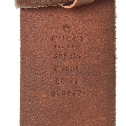 Gucci Faded Calfskin Double G 40mm Belt 80 32 Cuir 4 of 8