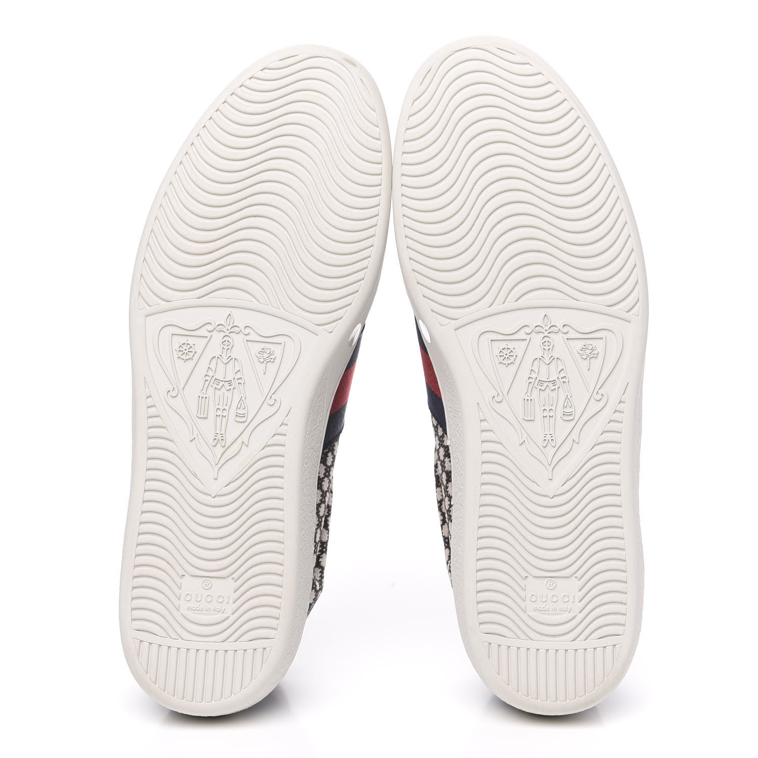 Gucci Jacquard Bee Embroidered Mens Ace Sneakers 12 Black Ivory 5 of 10