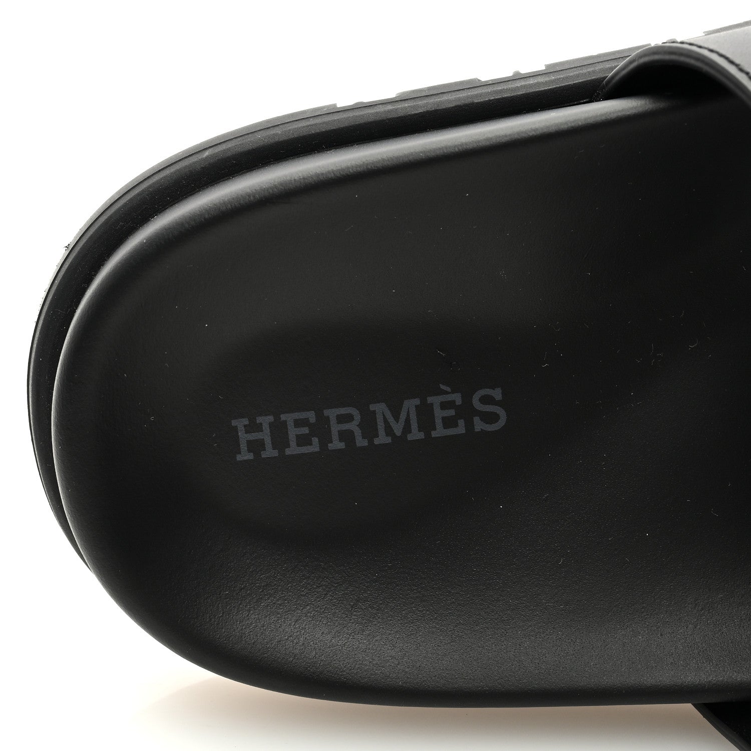 Hermes Calfskin Womens Chypre Sandals 37.5 Black 7 of 8