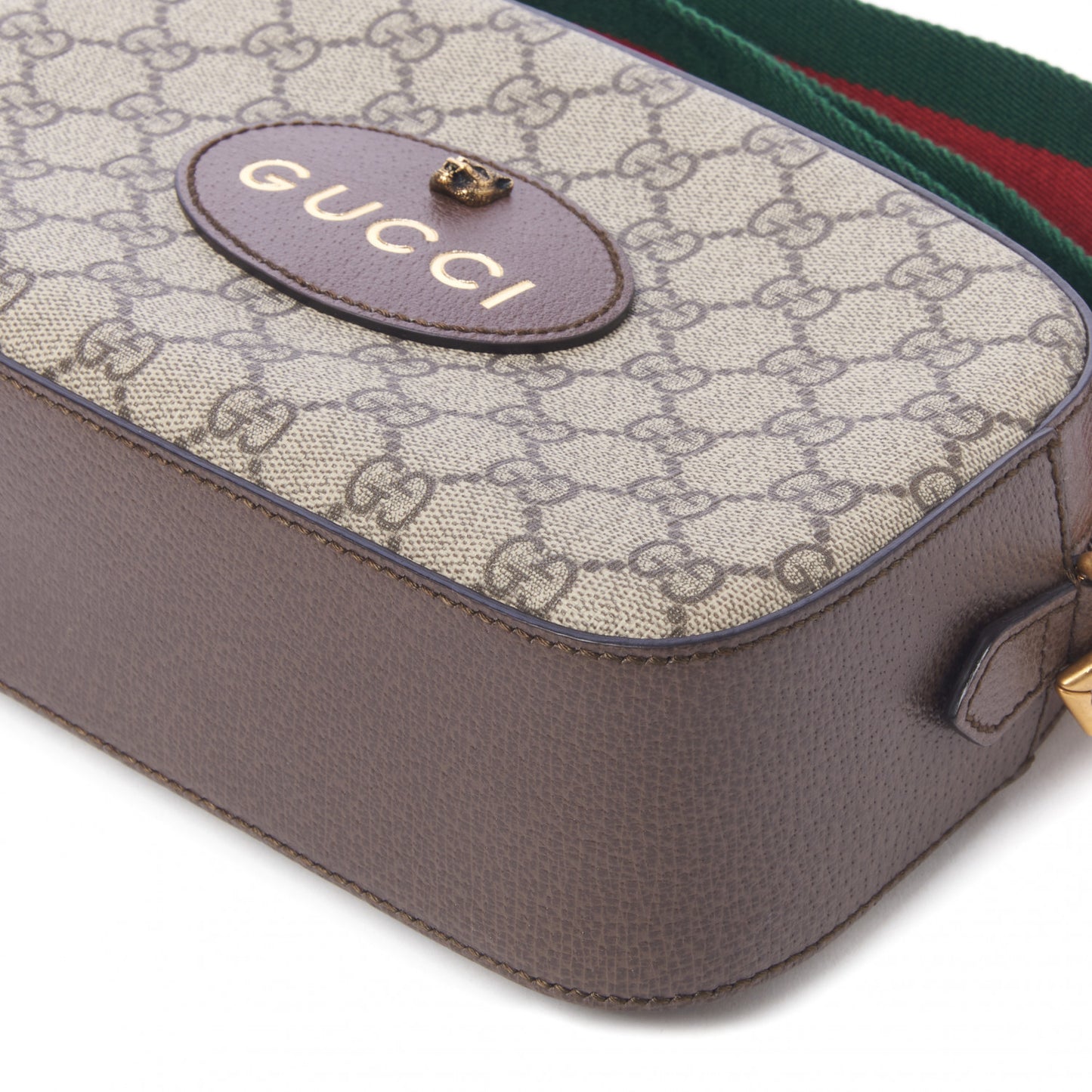 GG Supreme Monogram Web Neo Vintage Shoulder Bag Beige New Acero Crop