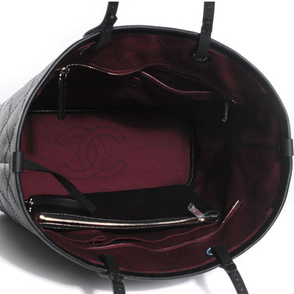 Chanel Grained Calfskin Shopping Fever Tote Black 6 of 7
