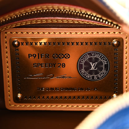 Louis Vuitton Calfskin Monogram Speedy P9 Bandouliere 20 Blue 7 of 10