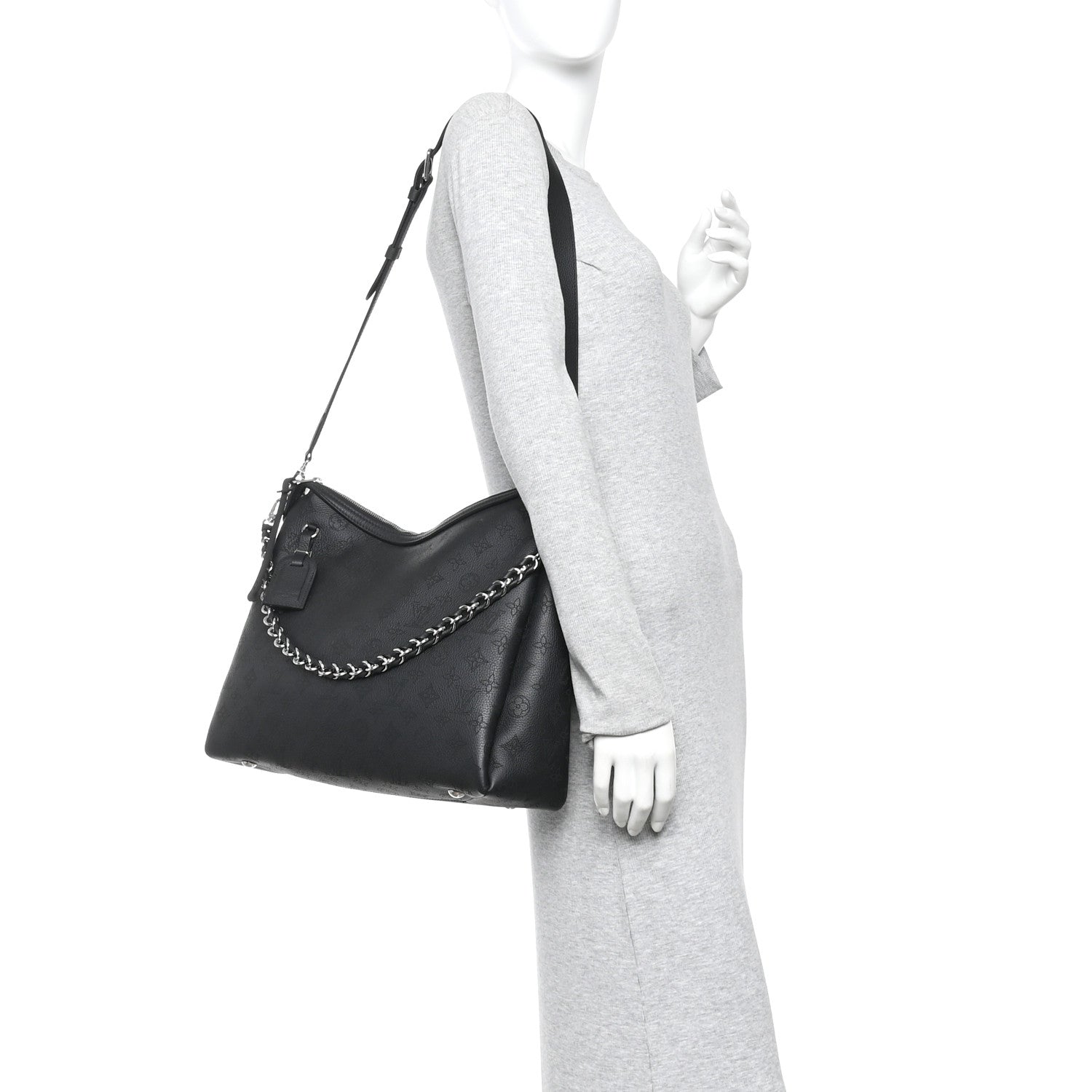 Louis Vuitton Mahina Braided Hand It All MM Black 2 of 10