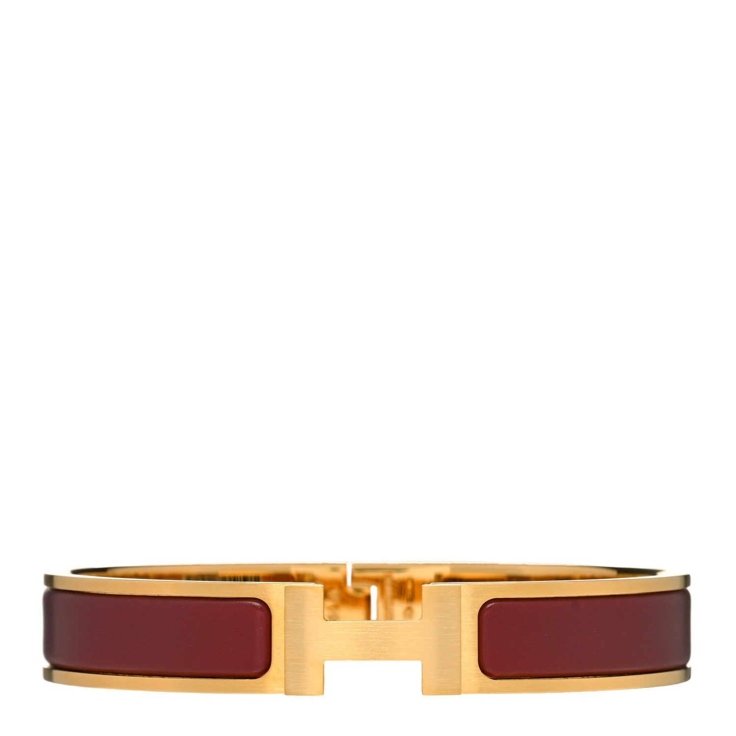 Hermes Enamel Narrow Clic Clac HH Bracelet Rouge 1 of 5