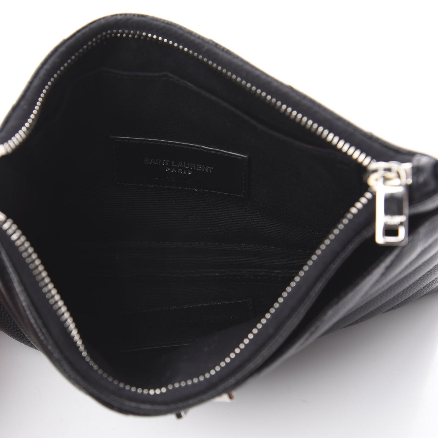 Grain De Poudre Chevron Monogram Bill Pouch Black