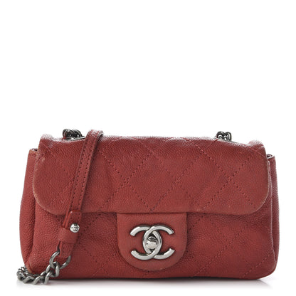 Chanel Caviar Quilted Mini Simply CC Flap Red 1 of 10