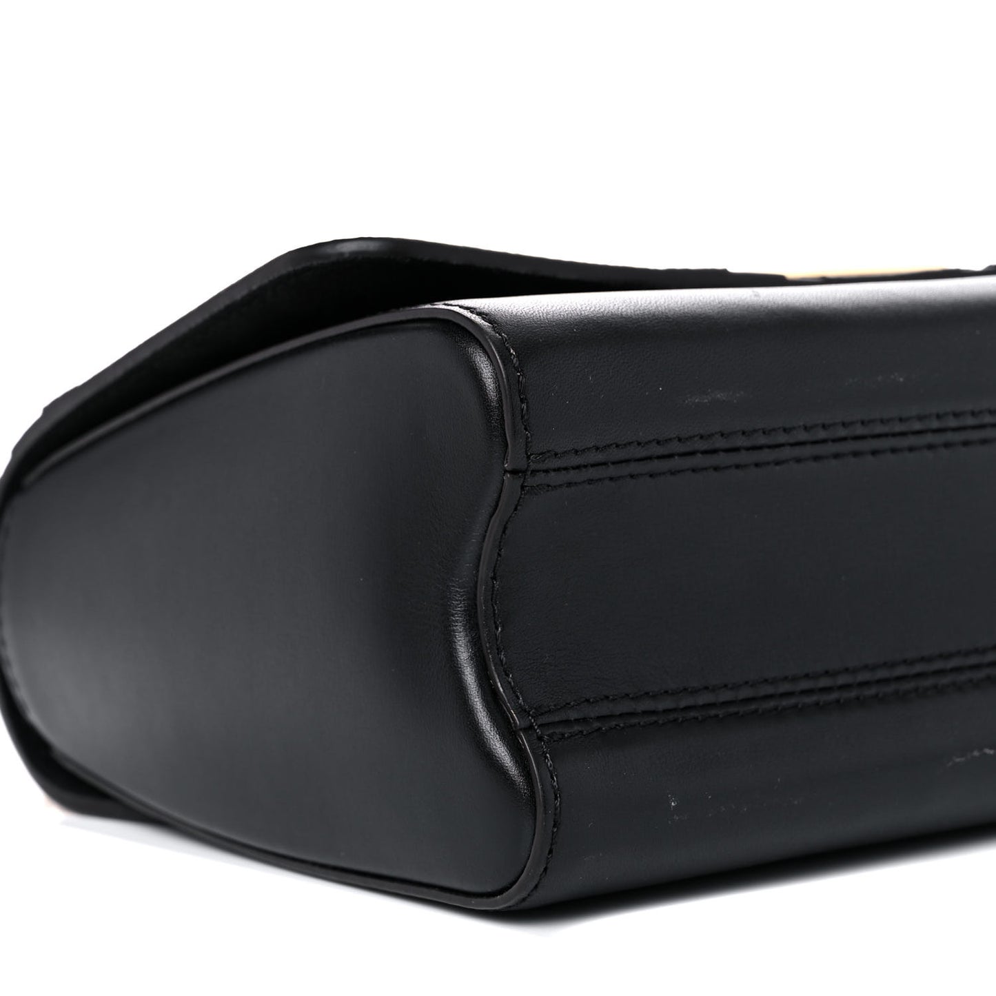 Veau Satin Monogram Twist Shoulder Bag MM Black
