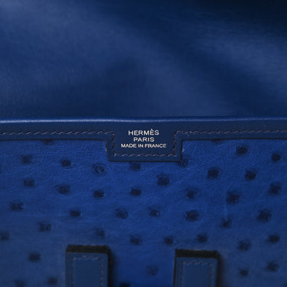 Hermes Ostrich Swift Jige Elan 29 Clutch Bleu Saphir 6 of 8