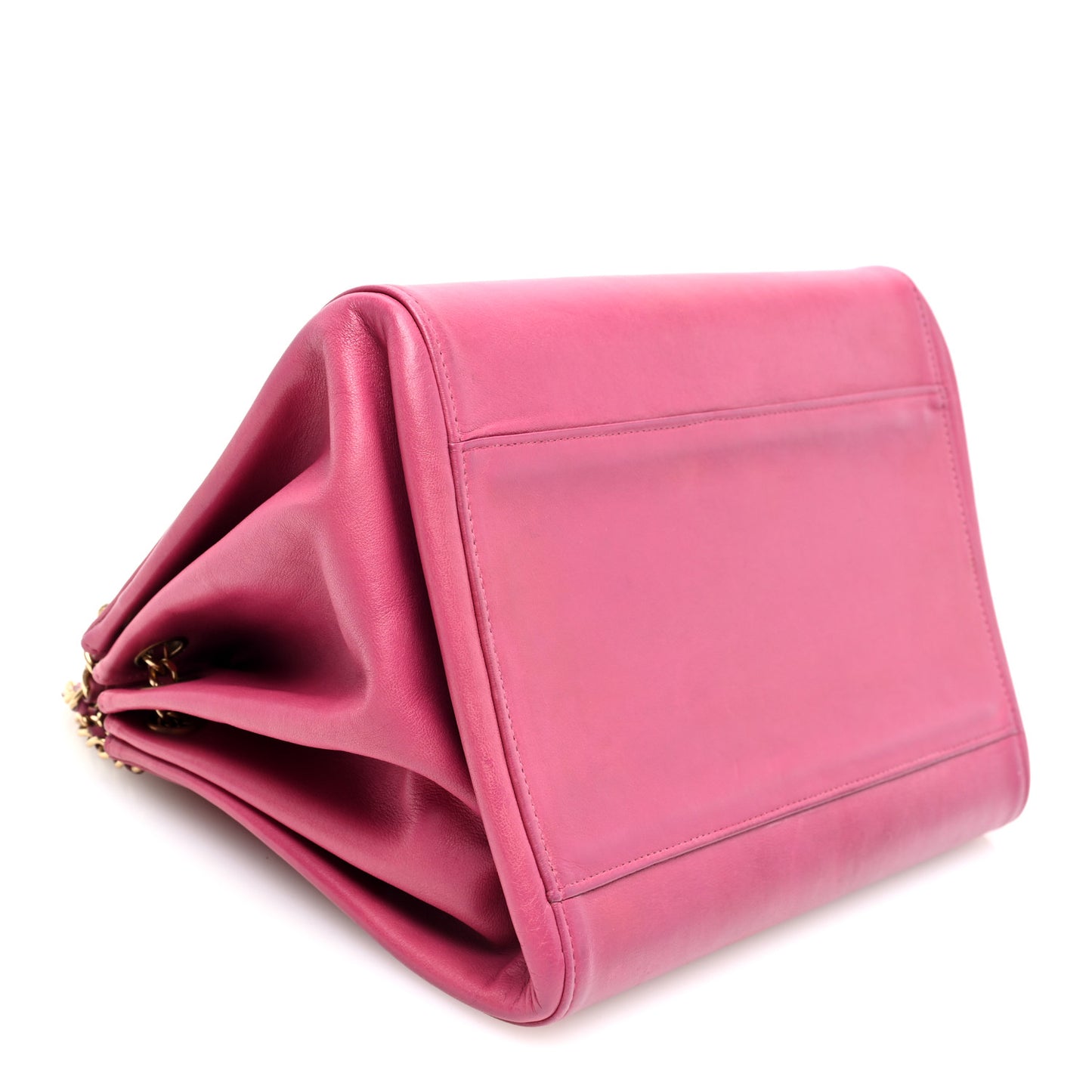 Lambskin Chocolate Bar Accordion Reissue Flap Pink