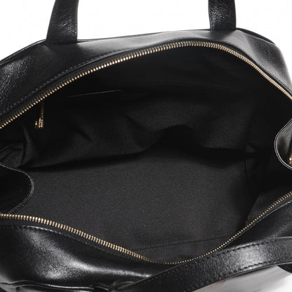 Marc Jacobs Leather Bi-Color Frankie Zip Satchel Black Chestnut 4 of 7