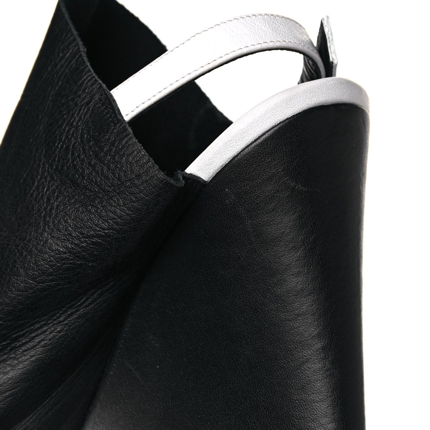 Veau Papier Wedge Sandals 41 Black White