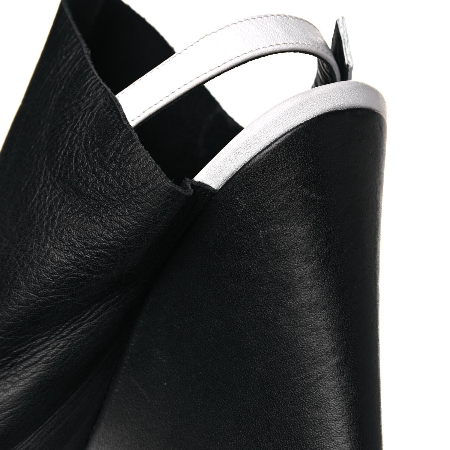 Balenciaga Veau Papier Wedge Sandals 41 Black White 9 of 11