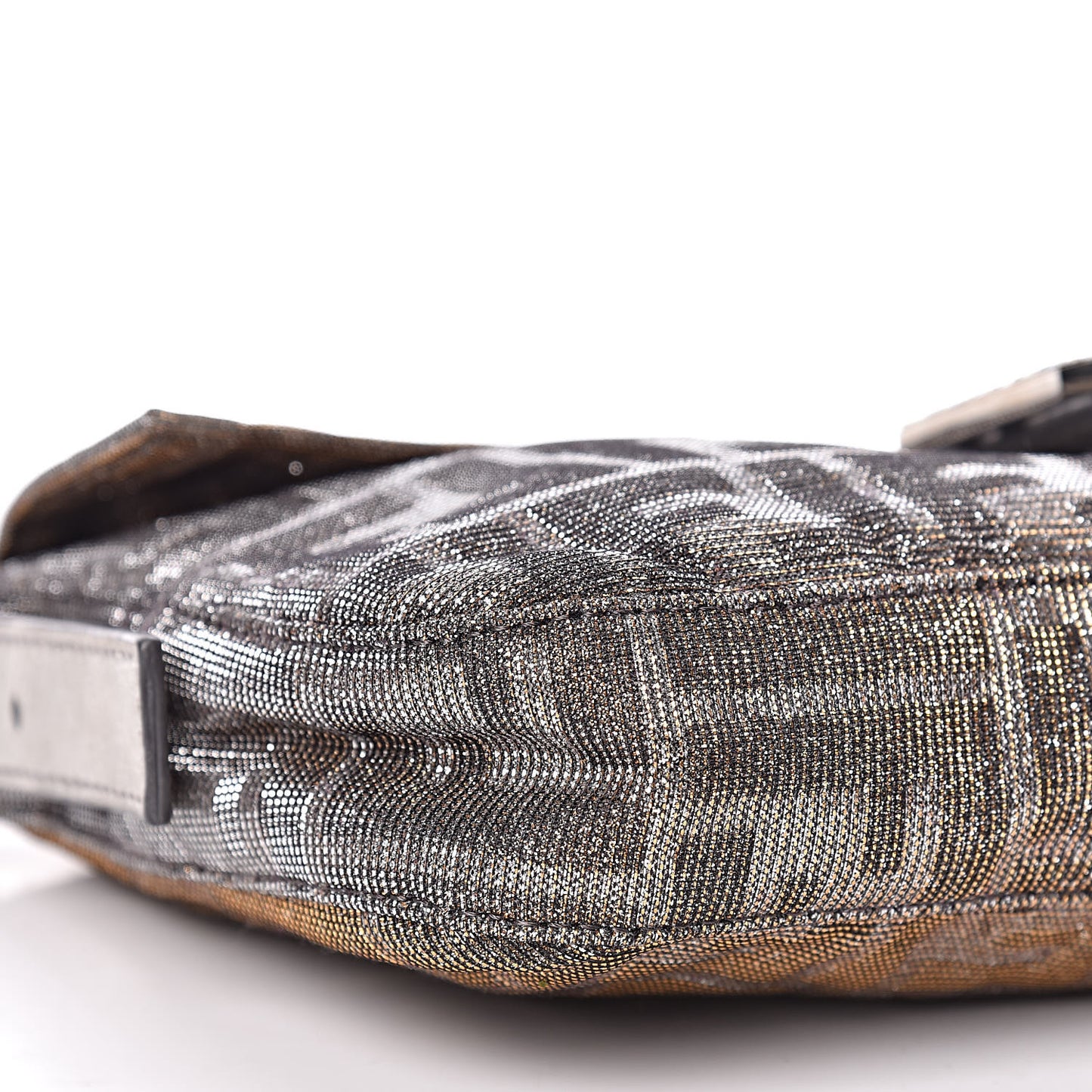 Metallic Lurex Zucca Vitello Baguette Oro Argento