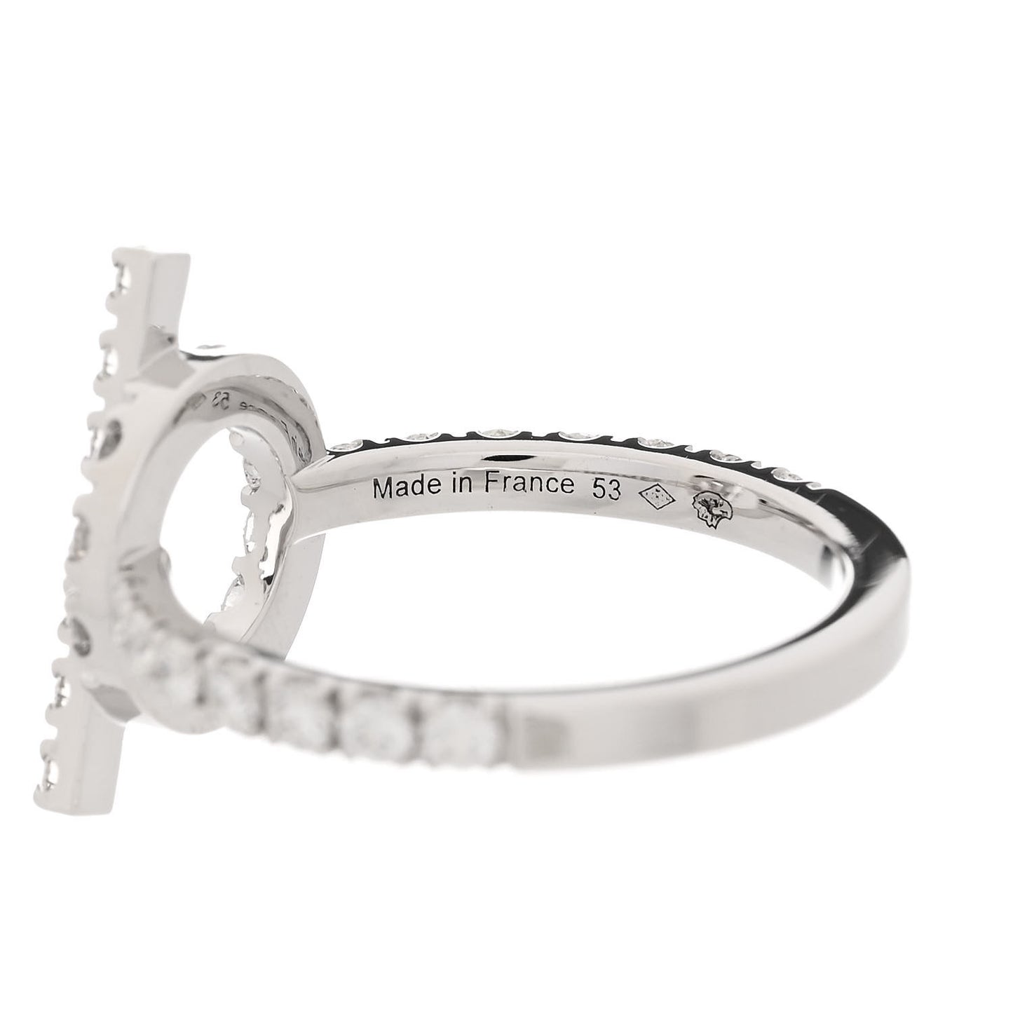 18K White Gold Diamond Finesse Ring 53 6.25