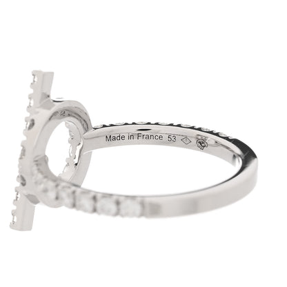 Hermes 18K White Gold Diamond Finesse Ring 53 6.25 5 of 6