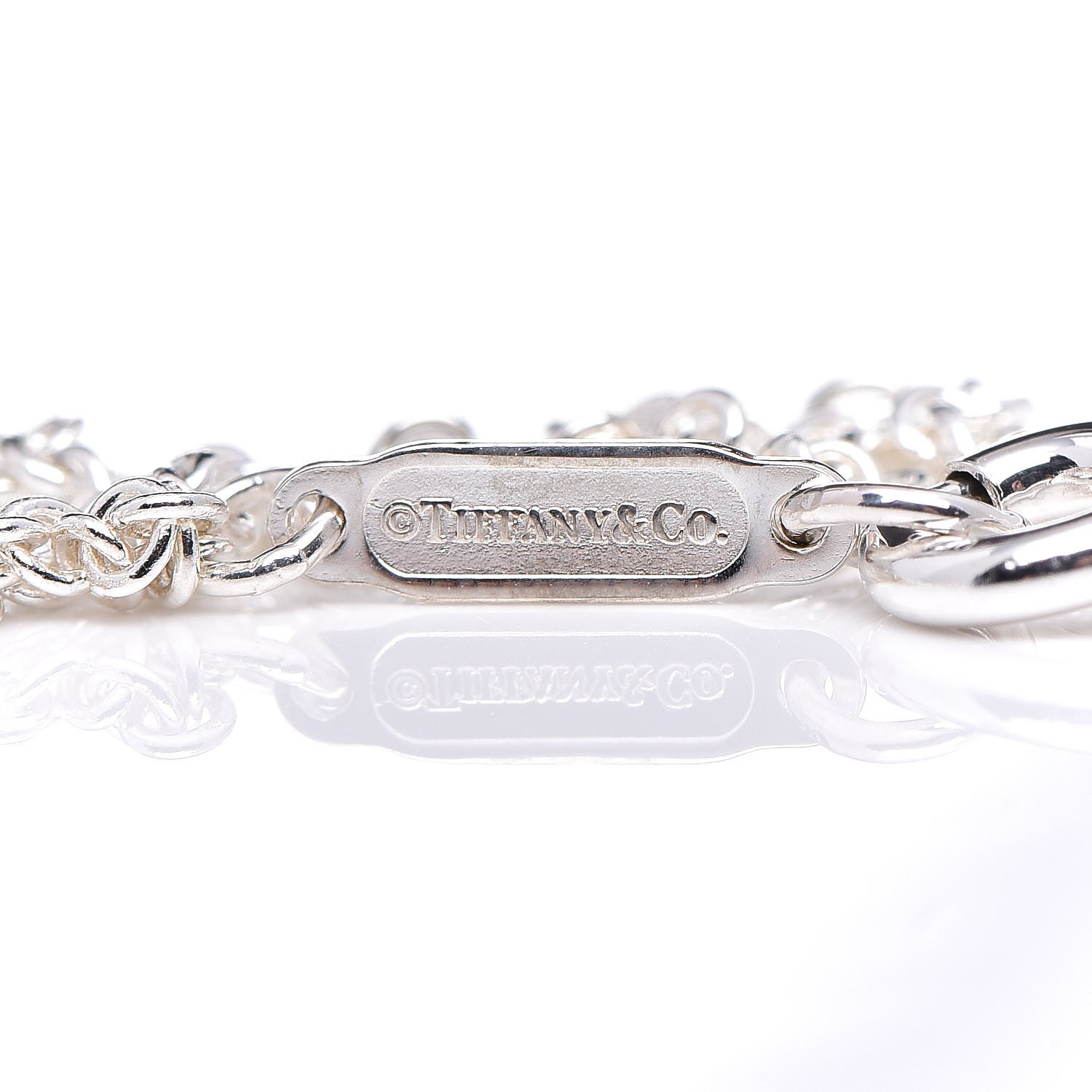 Tiffany Sterling Silver Enamel Infinity Bracelet Blue 5 of 6