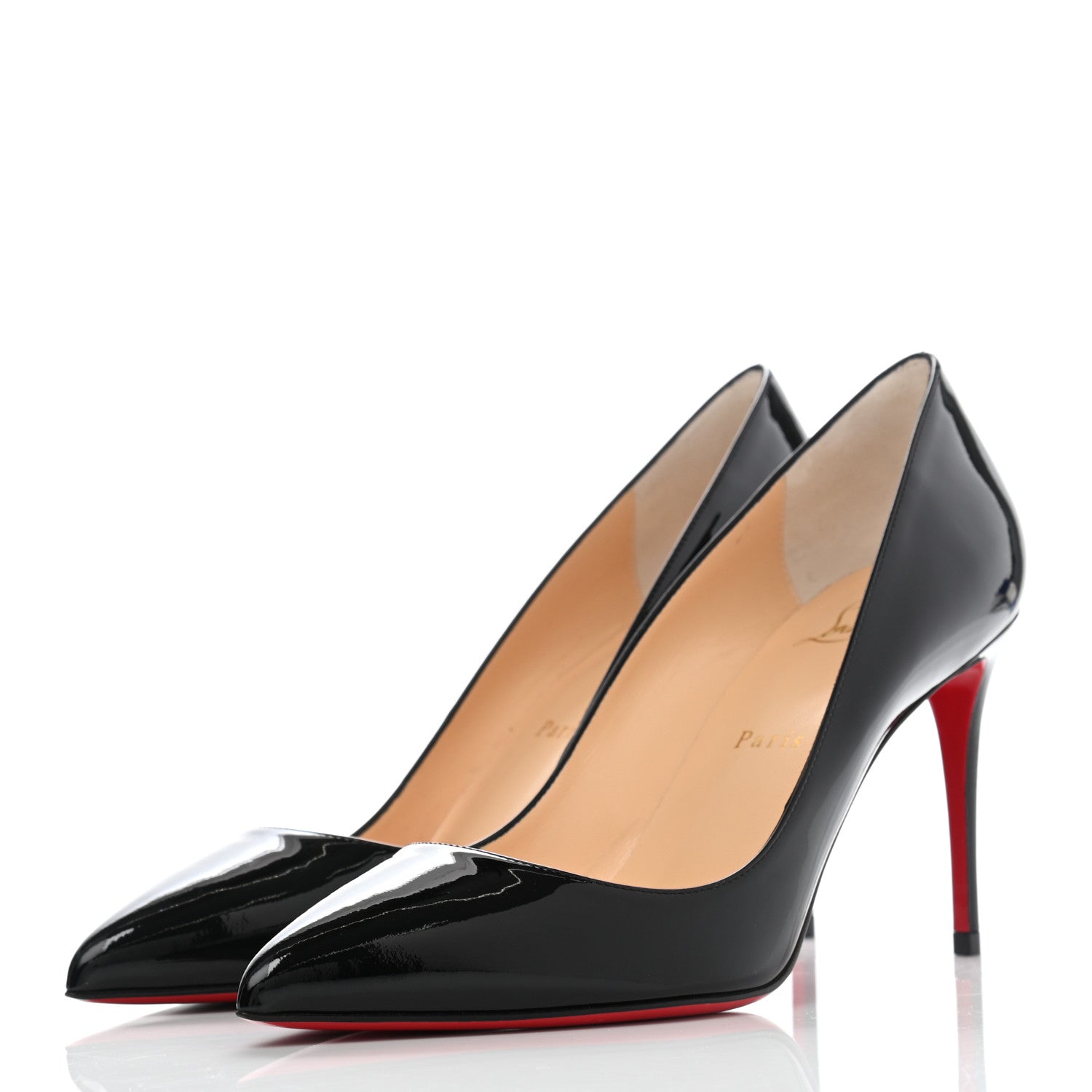 Christian Louboutin Patent Pigalle Follies 85 Pumps 39 Black 3 of 6