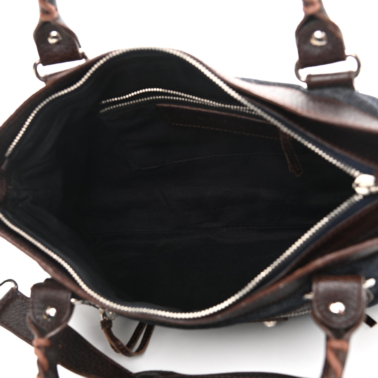 Denim Pigskin Classic Silver Hardware First Chocolate