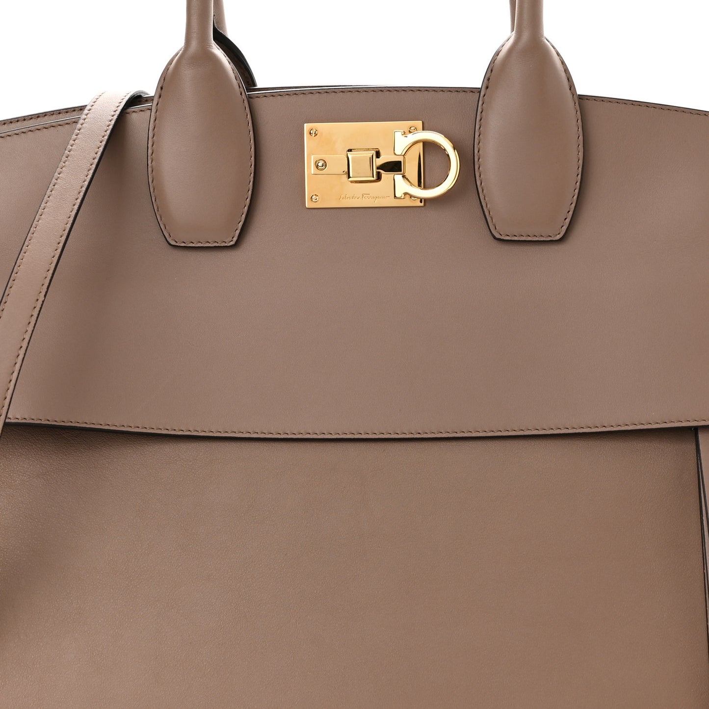 Calfskin Large Studio Bag Mud