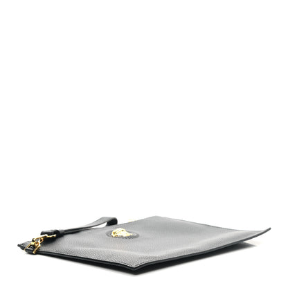 Versace Grained Calfskin La Medusa Pouch Black 5 of 10