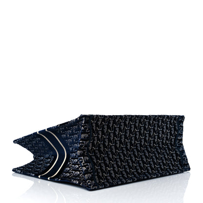 Christian Dior Oblique Velvet Book Tote Blue Multicolor 4 of 10