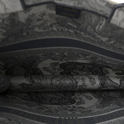 Christian Dior Gradient Canvas Embroidered Large Dioriviera Toile De Jouy Book Tote Blue 5 of 9